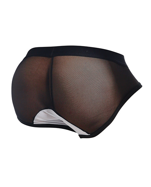 Male Basics MOB Maitre D Brief, Bow & French Cuffs Black/White- Men's Lingerie