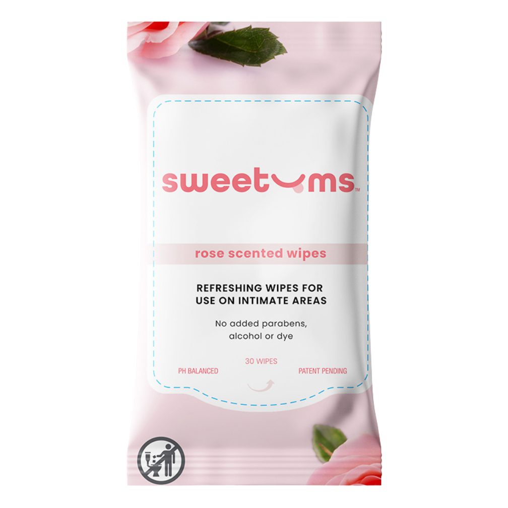 Sweetums Wipes - 30 Pack Scented pH Balanced Wipes