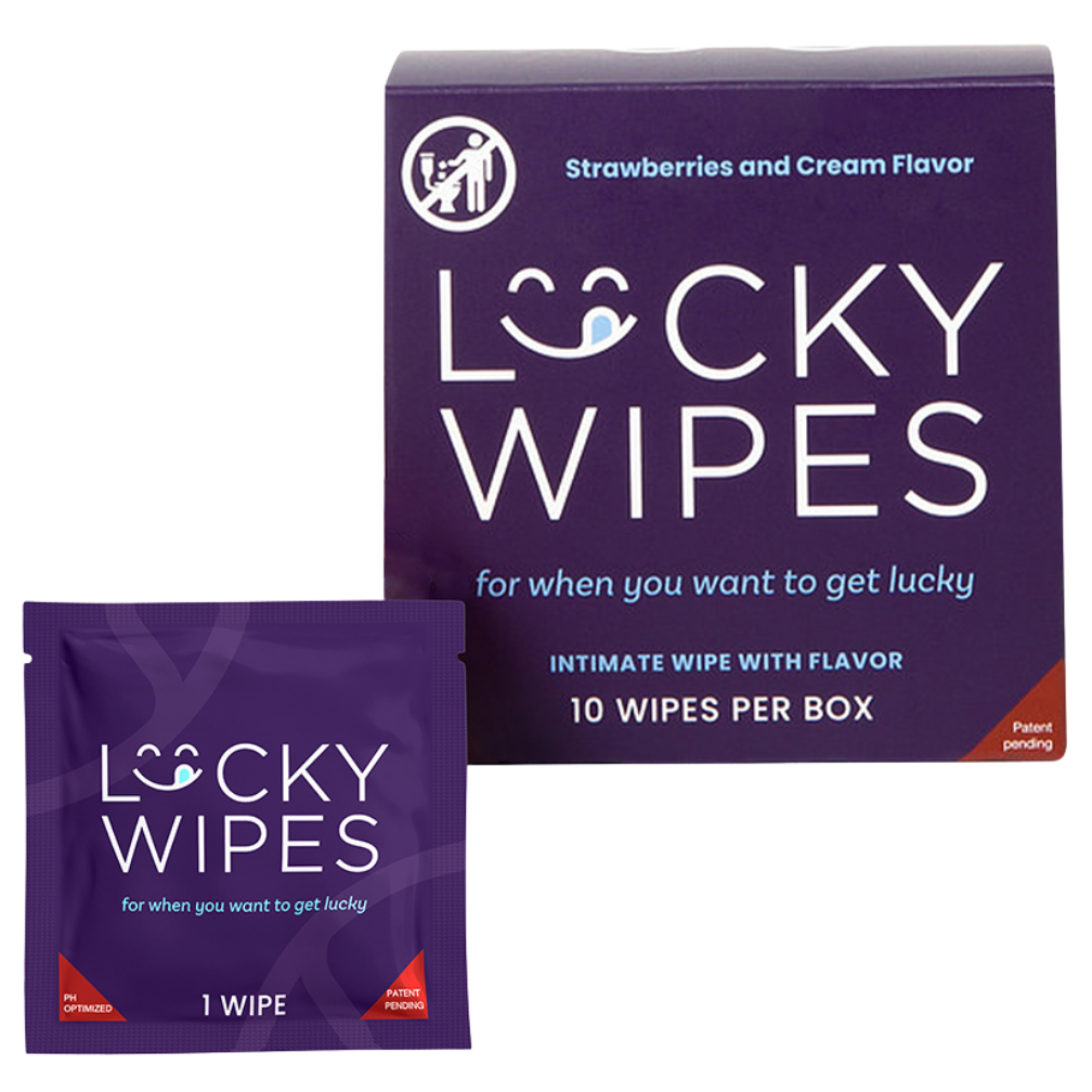 Lucky Wipes - 10 Pack Flavored Wipes for Men